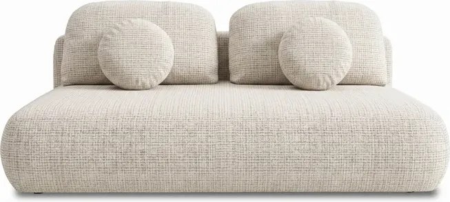 Sofa BASE Rozkładana Dwuosobowa Beżowa Szenil Japandi