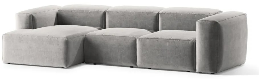 Jasnoszary narożnik (lewostronny/z szezlongiem) Bergano – Cosmopolitan Design