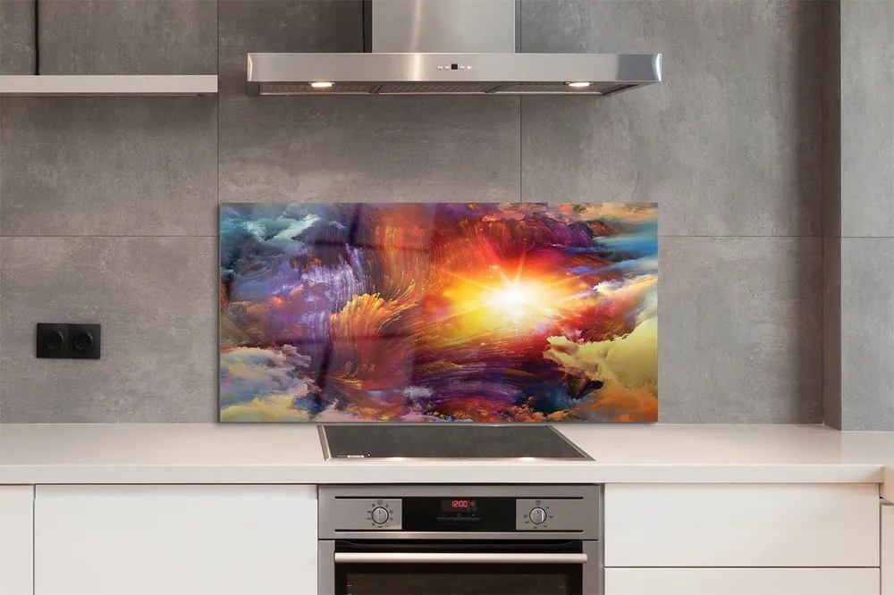 Panel szklany do Kuchni Artystyczny Nieład Form