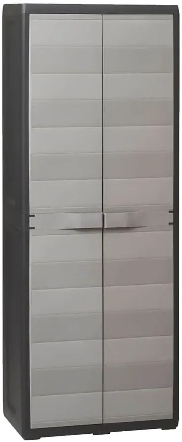 Szara szafa gospodarcza z 3 półkami czarny + szary R8-Z61