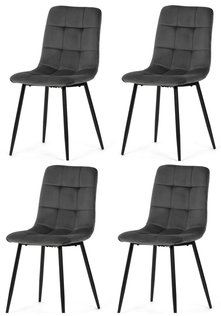 Zestaw krzeseł do jadalni CT-281 GREY4, 4 szt.