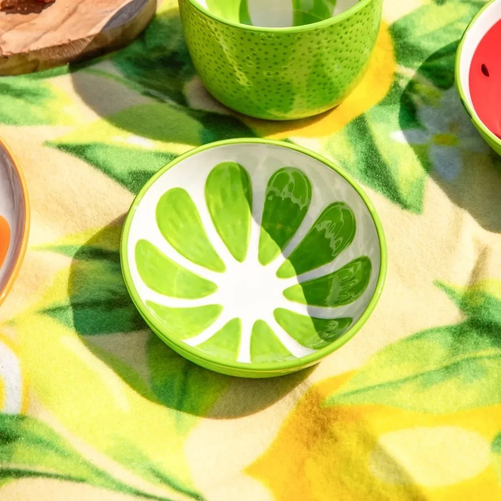 Altom Zestaw ceramicznych misek Tropicana limonka12,5 cm, 2 szt.