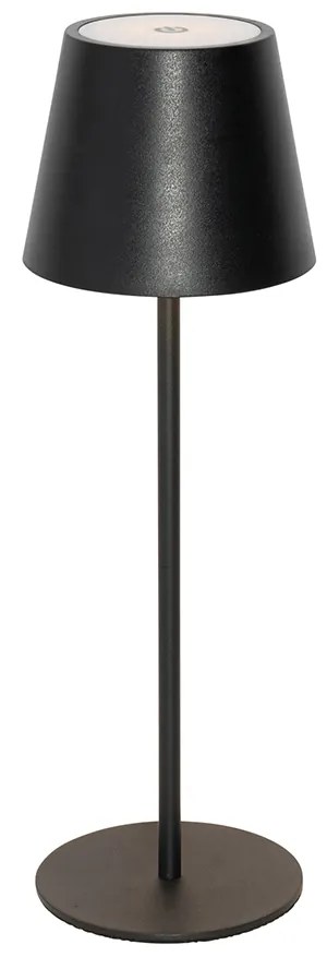 Zewnetrzna Lampa stołowa czarna z wbudowanym ściemniaczem i ładowaniem LED IP54 - Murdock Nowoczesny Oswietlenie zewnetrzne