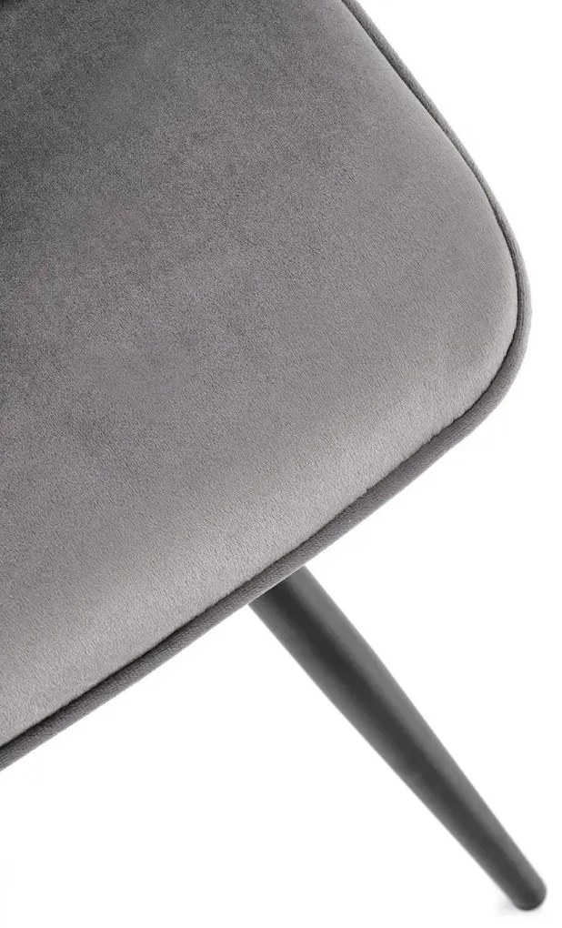 Krzesło tapicerowane K521 VELVET szare HALMAR