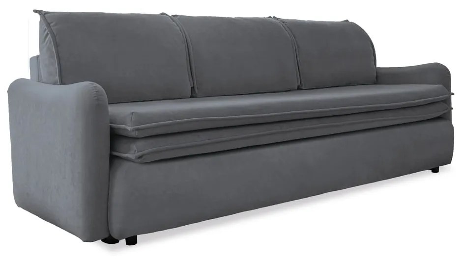 Szara aksamitna rozkładana sofa Miuform Tender Eddie