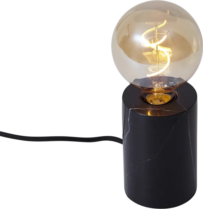 Nowoczesna lampa stołowa czarny marmur - Marissa