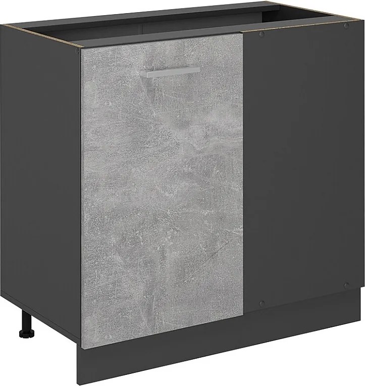 Szafka narożna beton 86x46x81.6 r-line