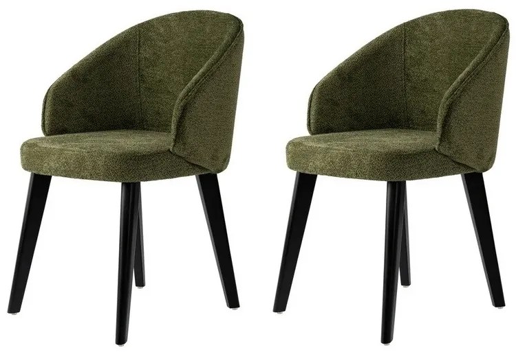 Zestaw krzeseł do jadalni Bentley Green and Black, 2 szt.