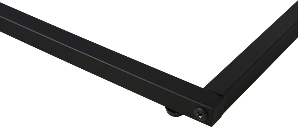 Stolik w kształcie litery C stolik kawowy stolik na podstawie stół metal MDF | Aosom.pl