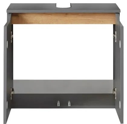 Szara szafka pod umywalkę bez baterii 60x53 cm Set 357 – Pelipal