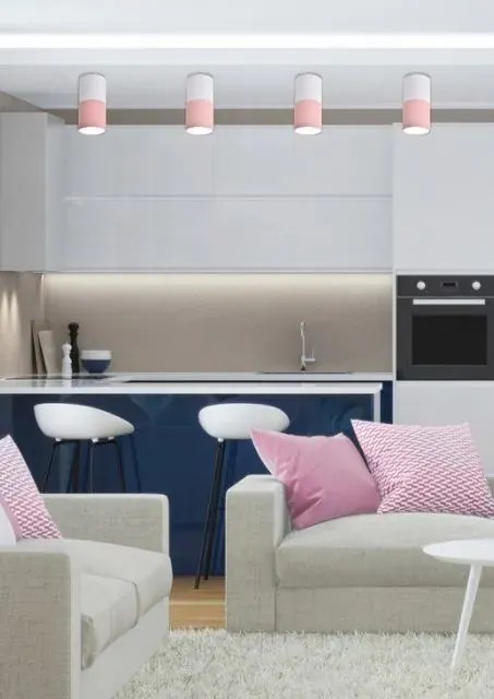 Biało-różowy nowoczesny spot - K500 F8-N90