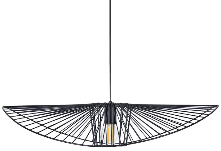 Czarna druciana lampa wisząca kapelusz R3-A95