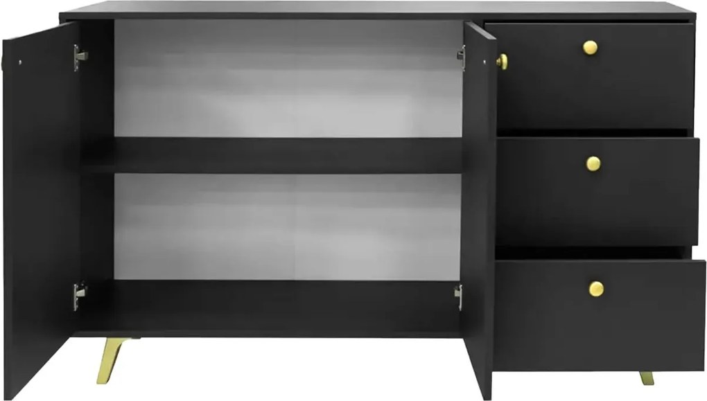 Komoda GALIO 100 cm do Salonu Sypialni Czarny