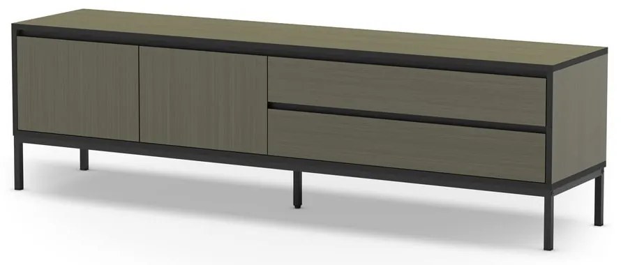 Ciemnozielona szafka pod TV 180x55 cm Lorenza – Marckeric