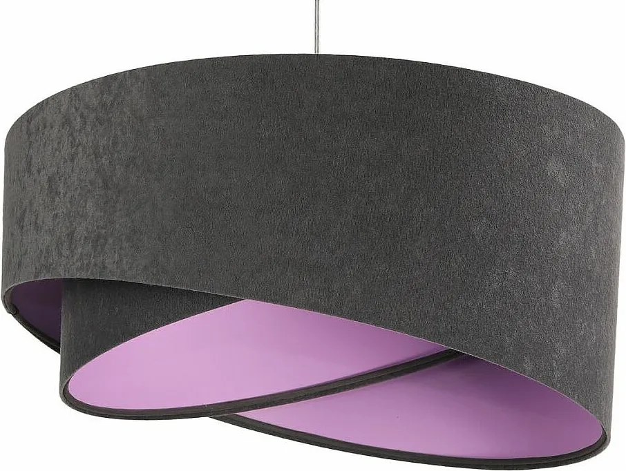 Lampa wisząca GEMSTONE GRAY grafitowa/fioletowa