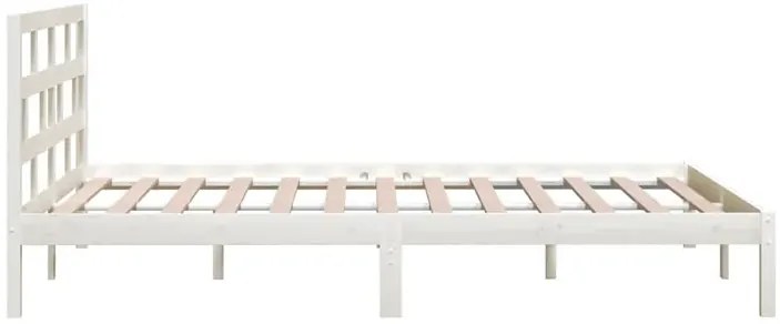 Białe drewniane łóżko z zagłówkiem 120x200 S8-S74