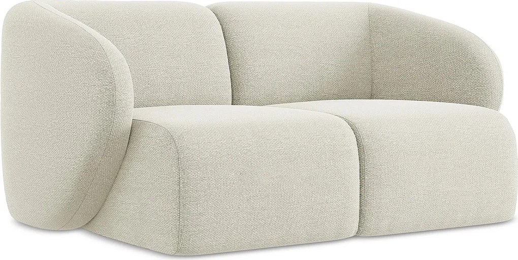 Modułowa sofa 2-osobowa - z tkaniny bouclé - piaskowy - LANI