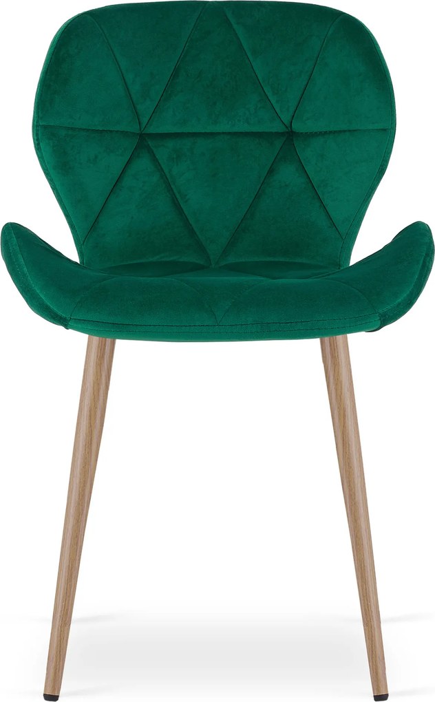 Krzesło do jadalni MANGO VELVET, zielone