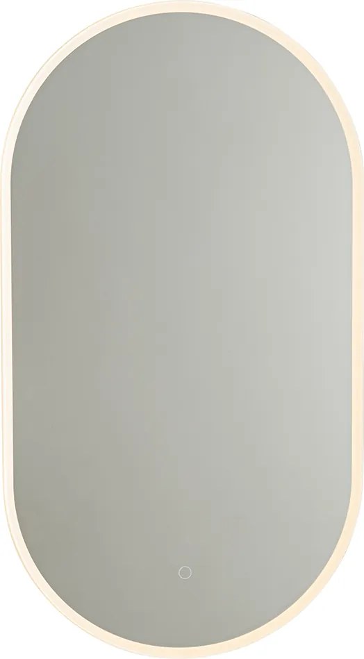 Nowoczesne lustro łazienkowe z LED i ściemniaczem dotykowym - Bouwina