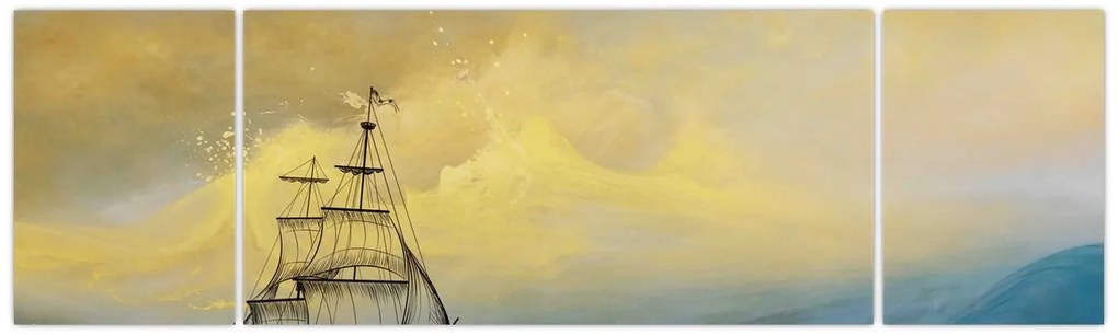 Obraz - Obraz statku ma morzu (170x50 cm)