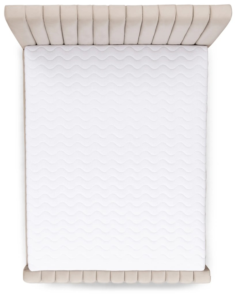 Łóżko sypialniane Nicole 140x200 z pojemnikiem - beżowy welur Velluto 2