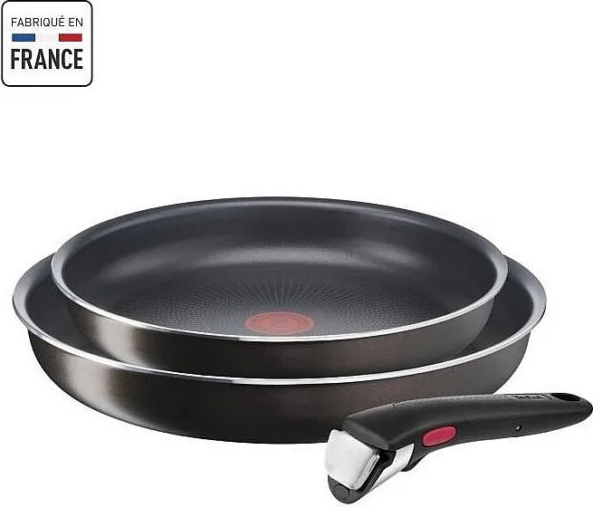 Patelnie Tefal Ingenio Easy Plus 24/28 cm nieprzywierające, odpinany uchwyt, nieindukcyjne, wyprodukowane we Francji