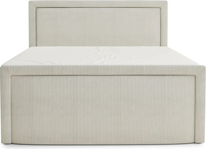 Kremowe łóżko kontynentalne ze schowkiem 160x200 cm Fresco – Maison de Rêve