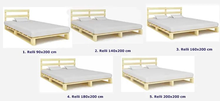 Podwójne łóżko z palet 180 x 200 cmZ8-R41