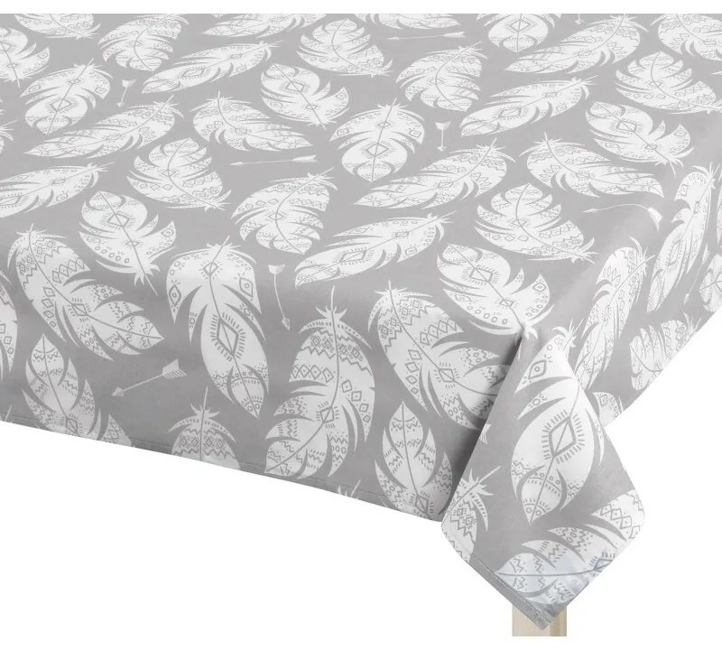 Bellatex Obrus Adéla Feather szary, 120 x 140 cm, 120 x 140 cm