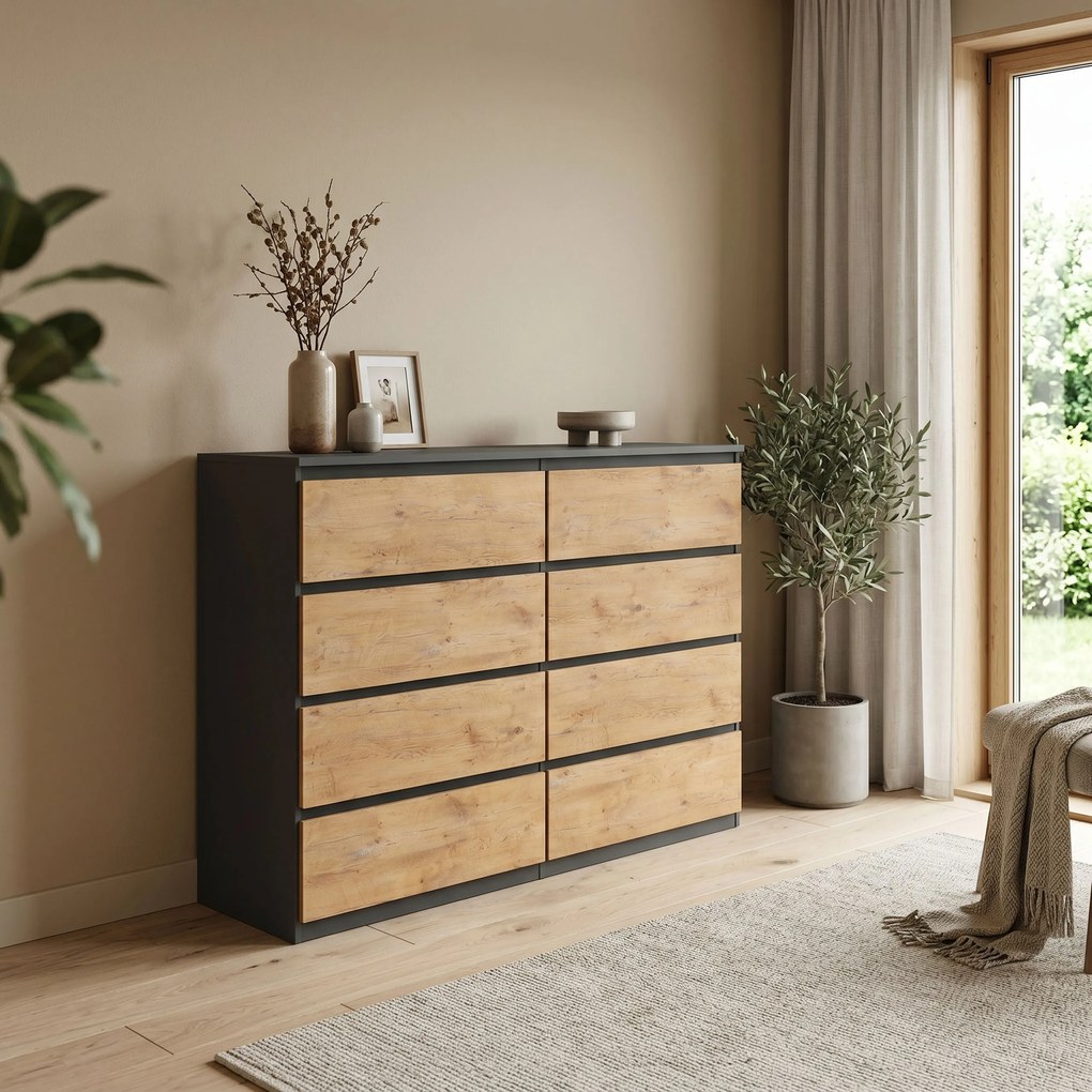 Komoda NUDO 120 cm do Salonu Sypialni Antracyt