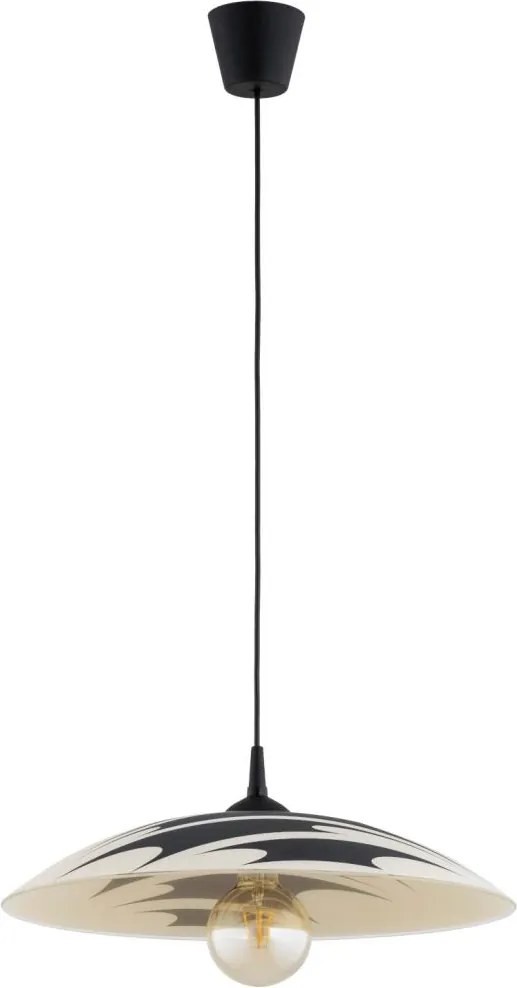 Lampa wisząca na lince ARMI 1xE27/15W/230V czarna/beżowa