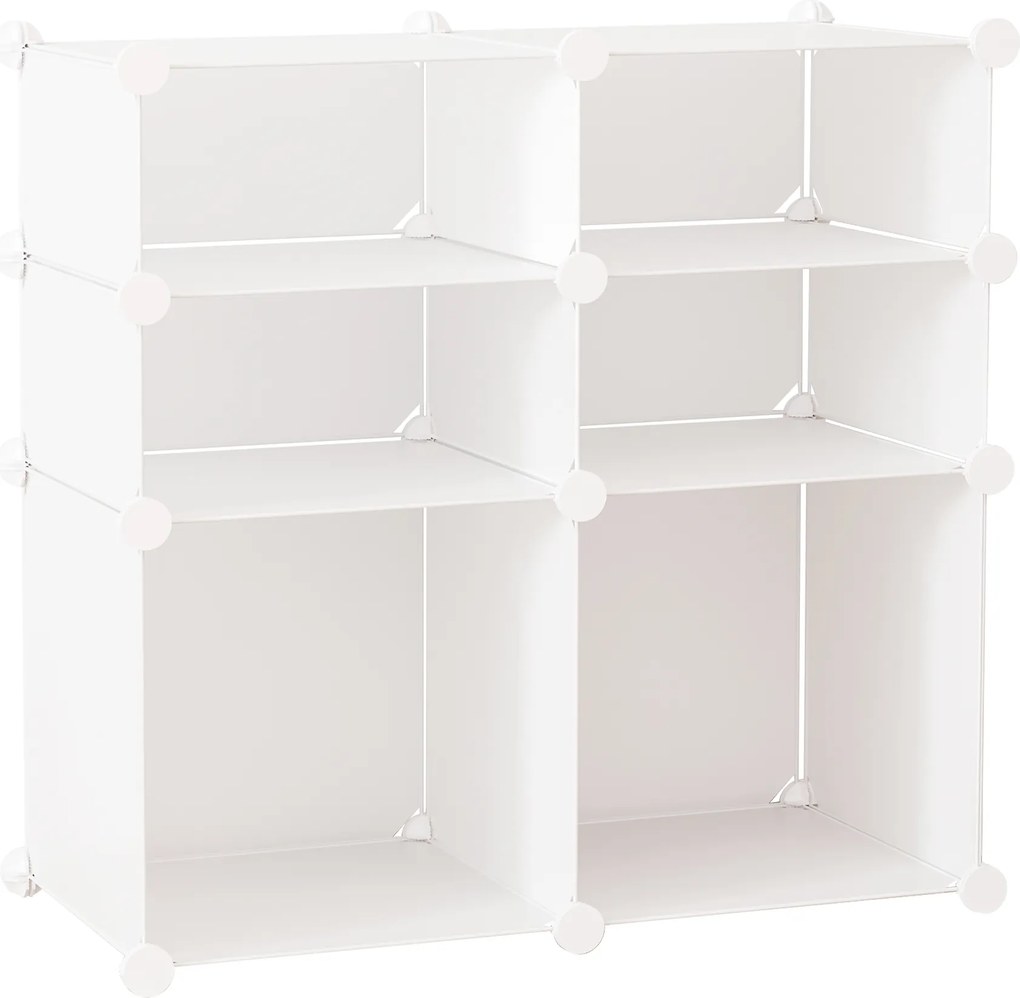 HOMCOM Szafka na Buty z Pudełkami Biała 75x37x73cm Regał na Ubrania Przechowywanie | Aosom PL