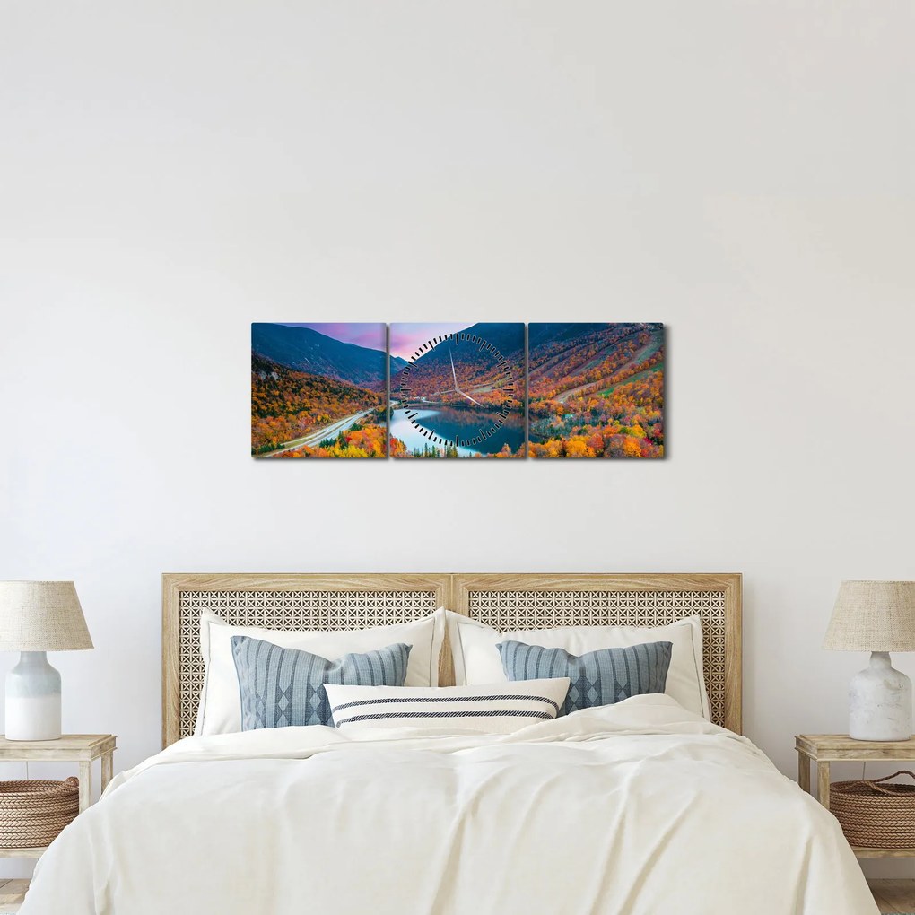 Obraz - White Mountain, New Hampshire, USA (z zegarem) (90x30 cm)