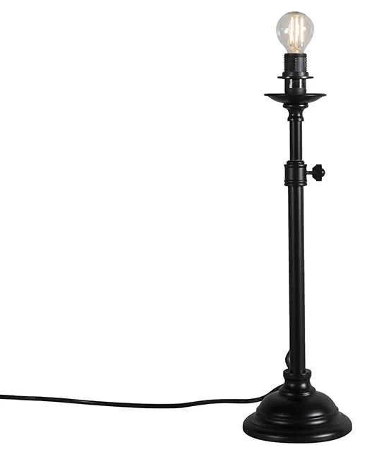 Klasyczna lampa stołowa czarna regulowana bez klosza - Accia Rustykalny / Vintage Oswietlenie wewnetrzne