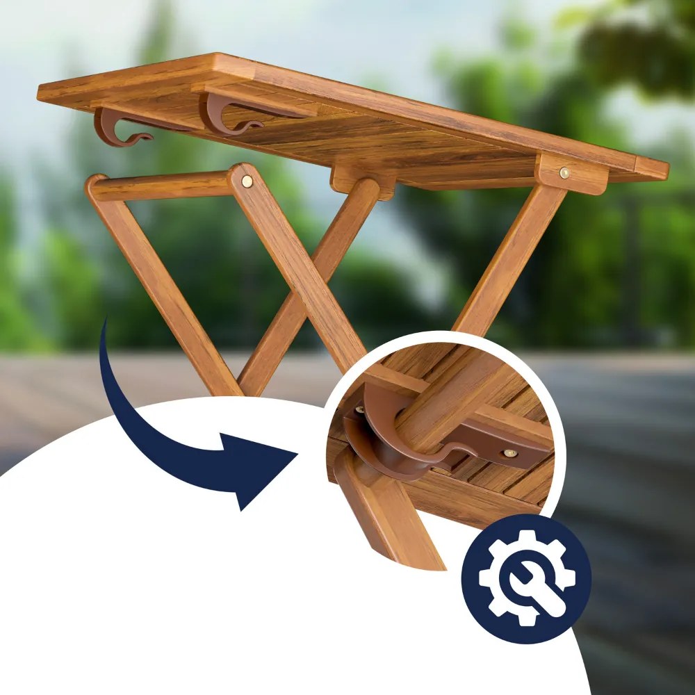 Meble balkonowe VITEK, 1+2, naturalny brąz Casaria