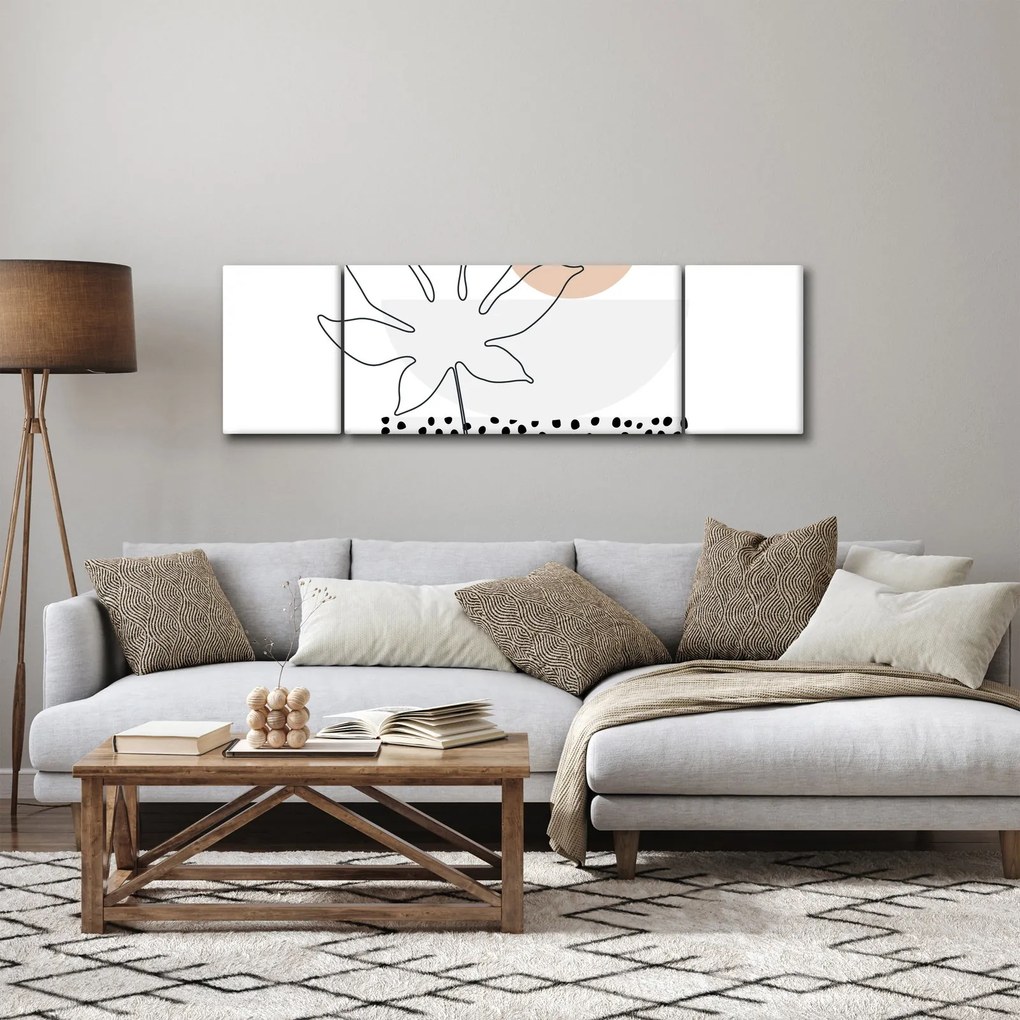 Obraz - Line art flowers N⁰3 (170x50 cm)