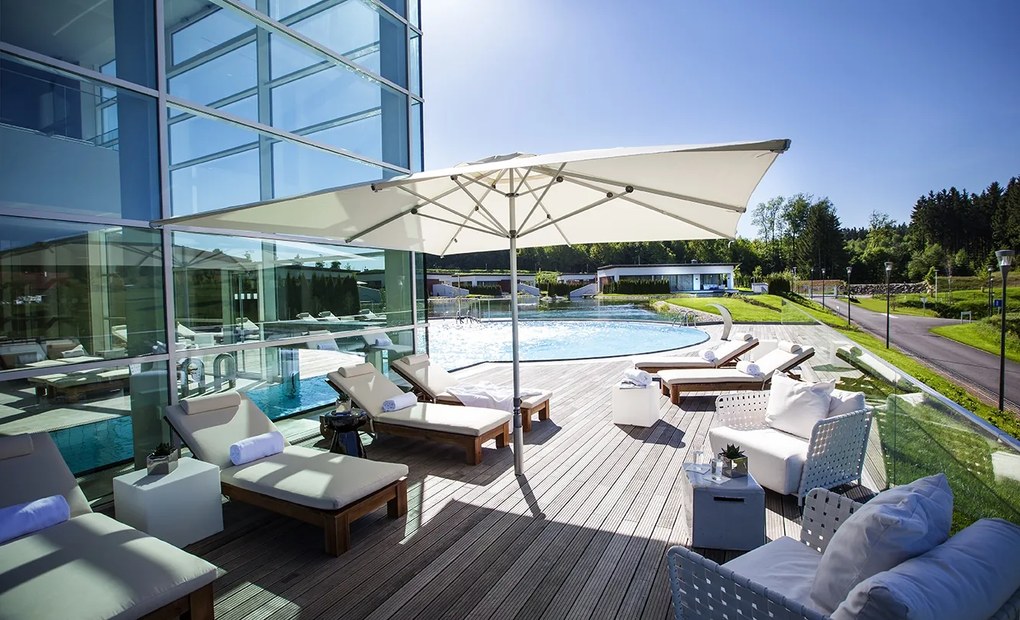 Doppler TELESTAR parasol ogrodowy 400 x 400 cm biały