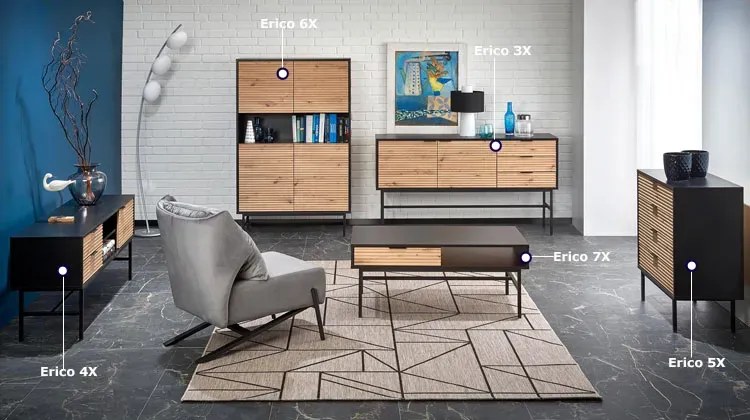 Industrialna szafka RTV z lamelami R4-K10