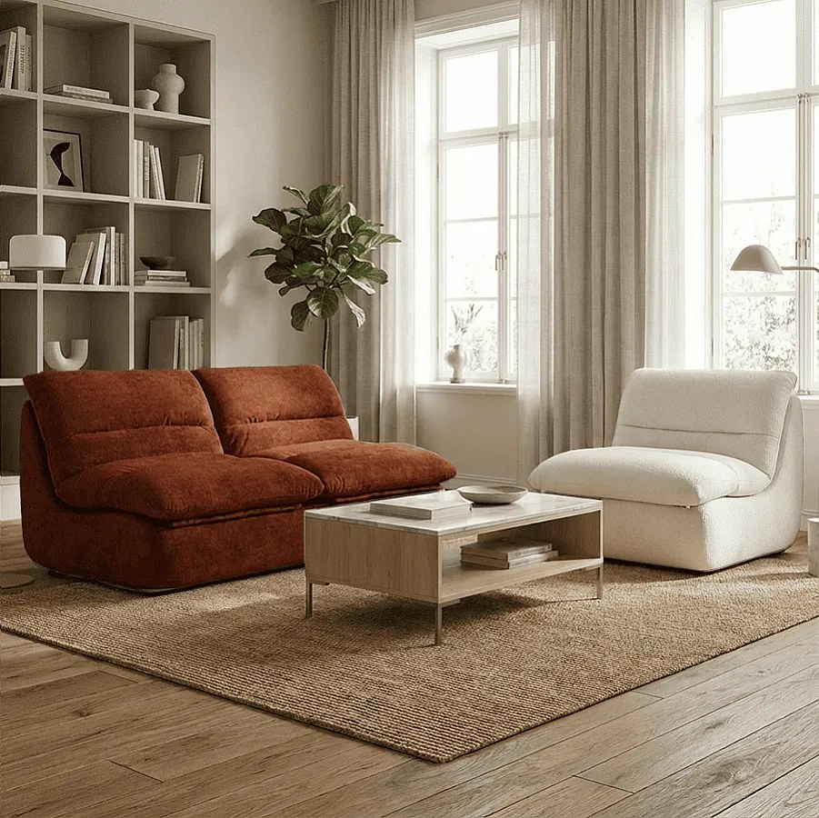 Zestaw Nuvia Living 3-osobowy – czekoladowy i biały