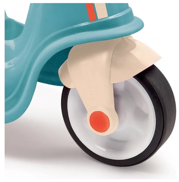 Smoby niebieski jeździk skuter retro ciche koła scooter