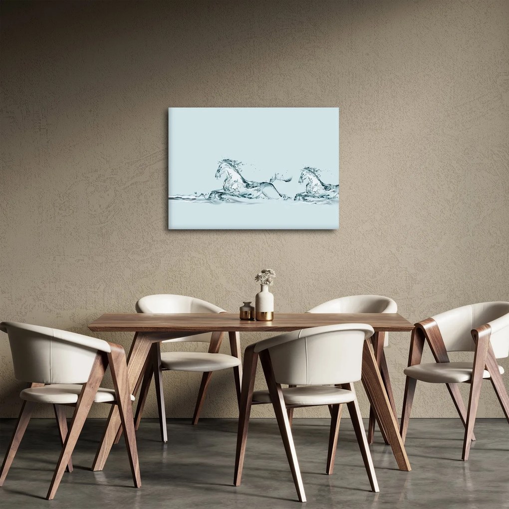 Obraz - Konie z kropli wody (70x50 cm)