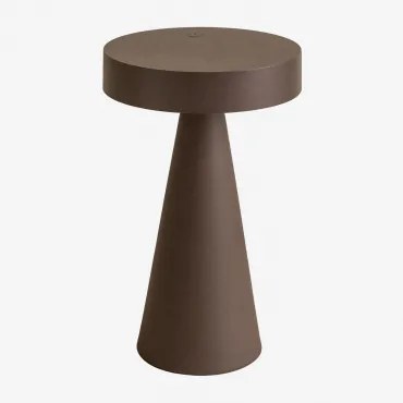 Bezprzewodowa Lampa Stołowa Led Z Żelaza Catinca Chocolate - Sklum