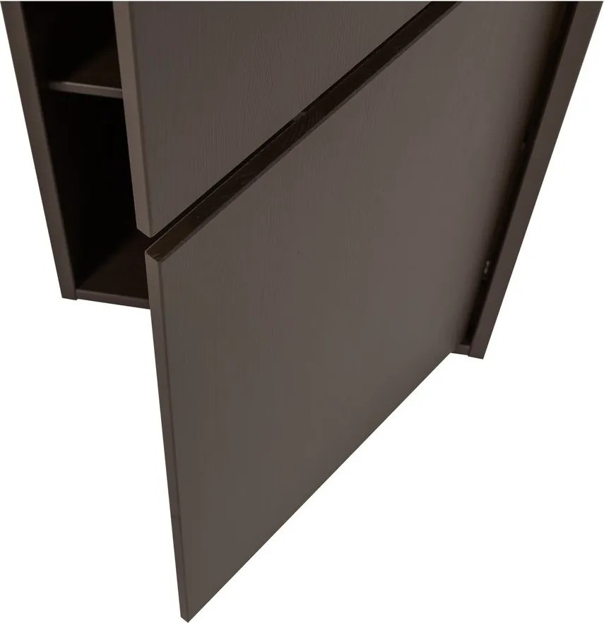 Ciemnobrązowa szafka modułowa z litego drewna sosnowego 55x215 cm Meggy – WOOOD