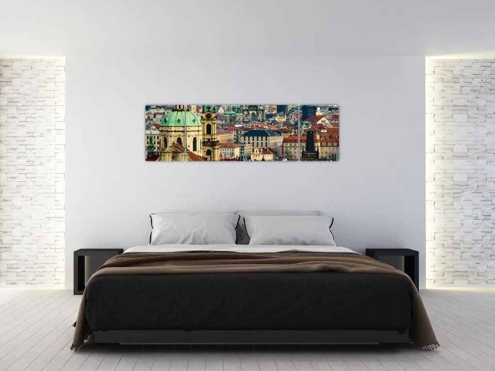 Obraz - Panorama Pragi (170x50 cm)