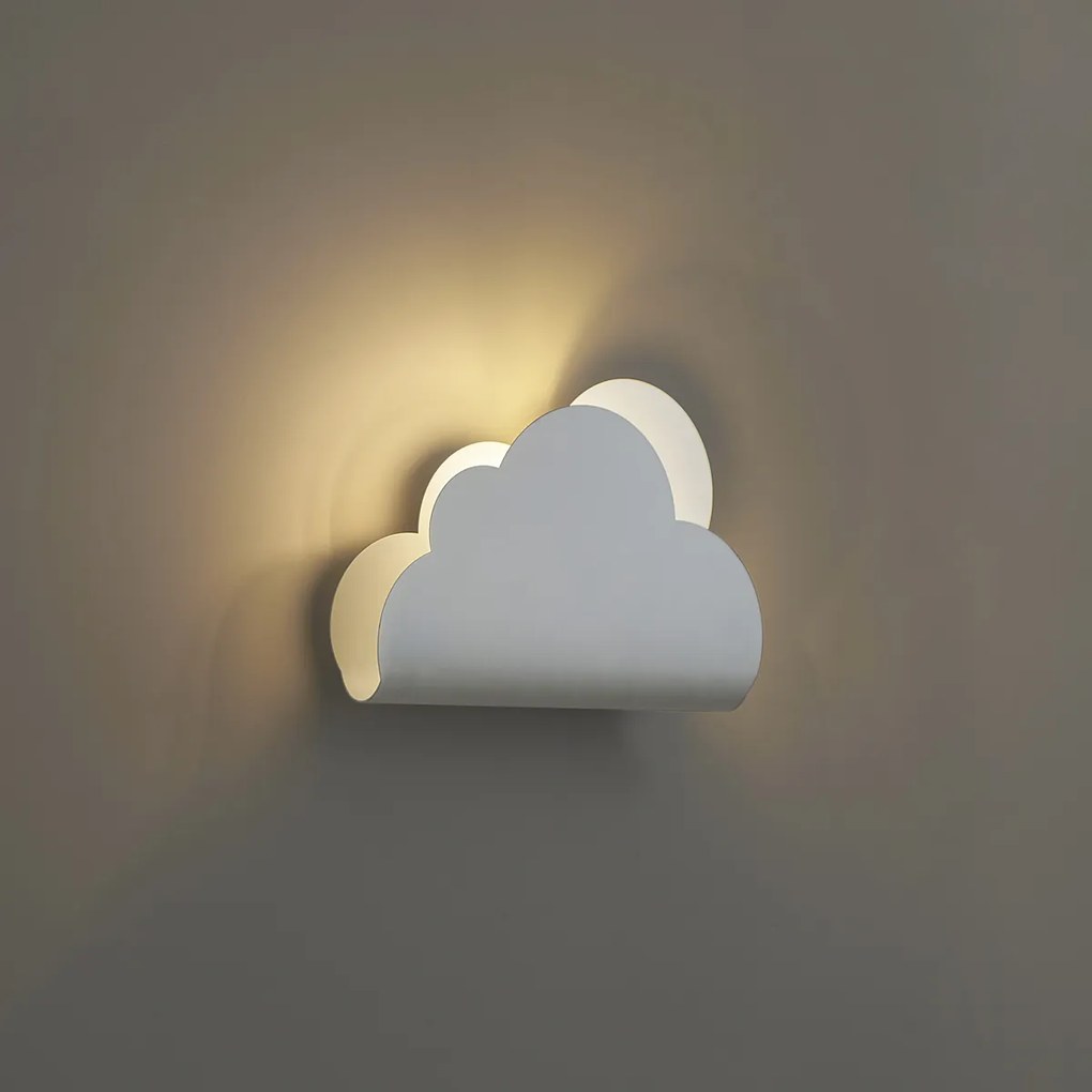 Dziecięca lampa ścienna Biała Chmurka ze Słońcem - Cloudy
