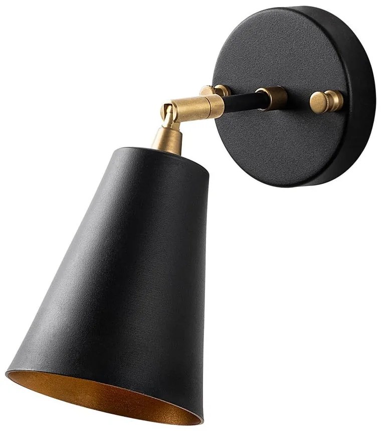Kinkiet w czarno-złotym kolorze ø 10 cm Evander – Opviq lights