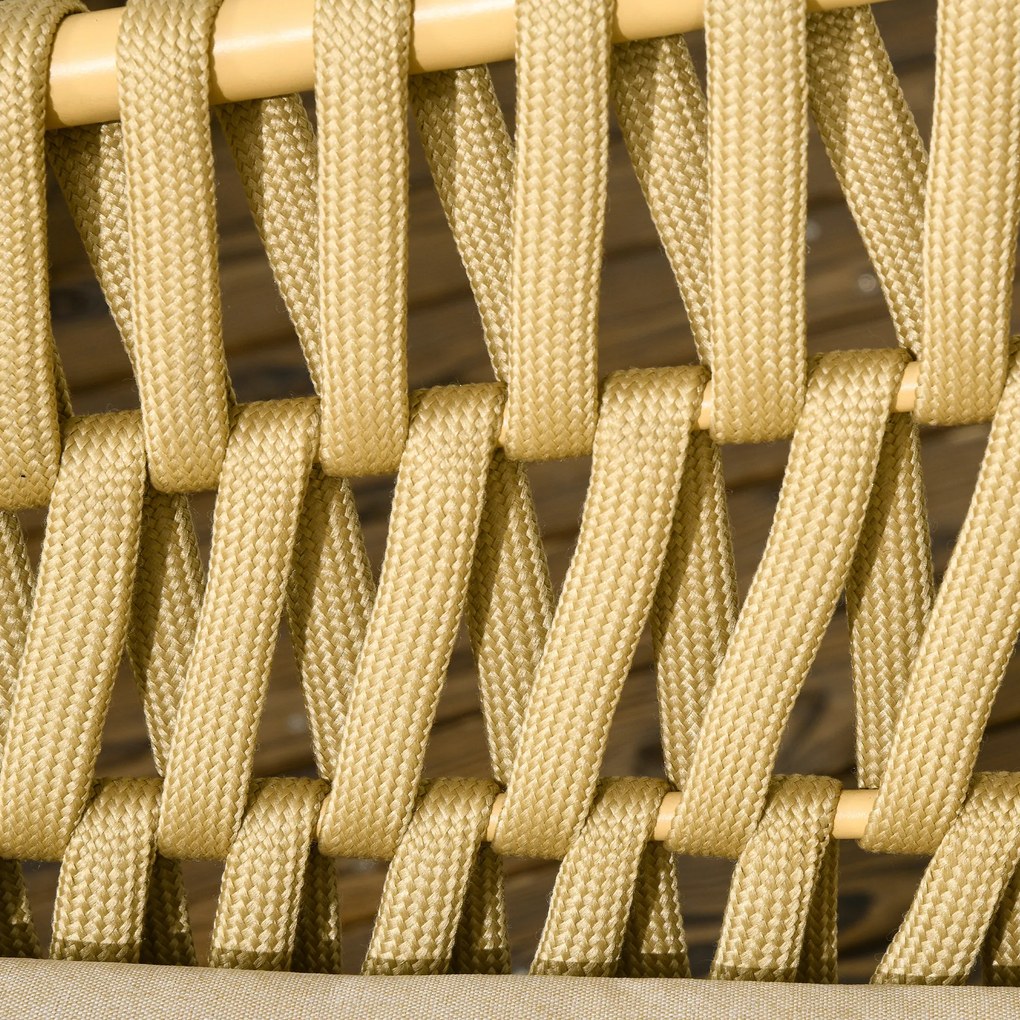 Outsunny Zestaw Mebli Ogrodowych 4-częściowy Khaki z Rattanem | Aosom PL