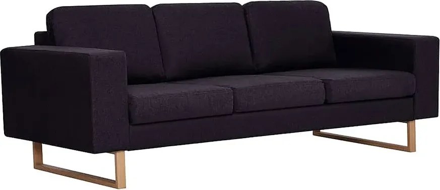 Elegancka trzyosobowa sofa czarna M8-T07