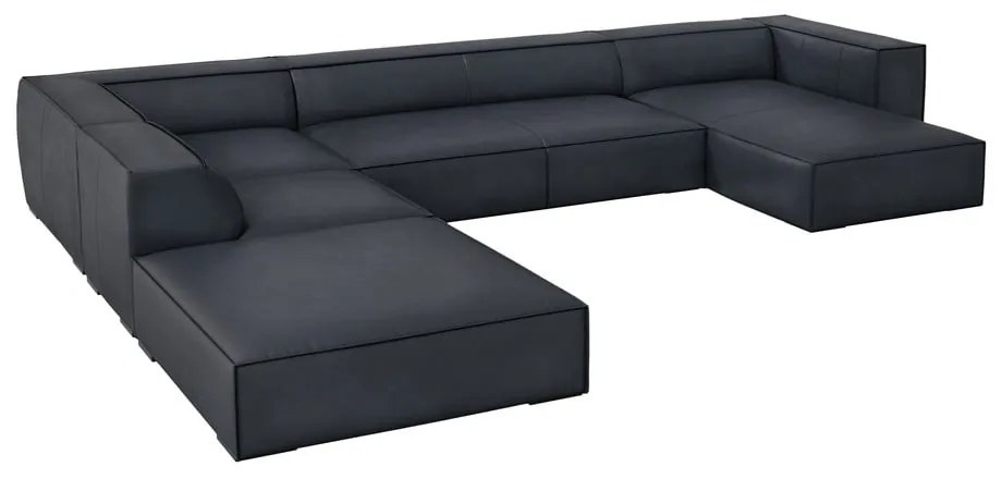 Ciemnoniebieski skórzany narożnik (lewostronny) Madame – Windsor &amp; Co Sofas