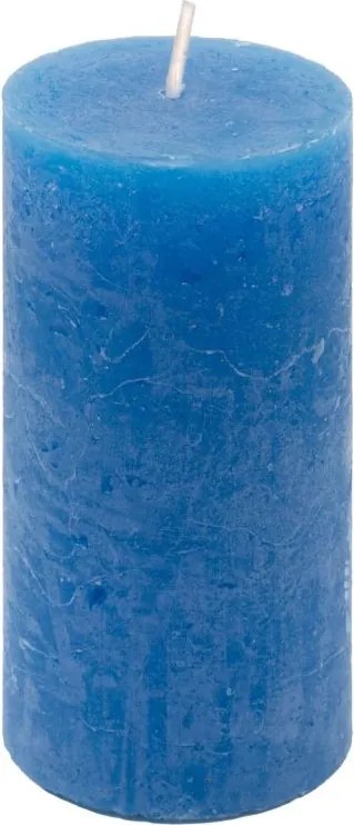 Zestaw świec rustykalnych, 10 cm, Ø 5 cm, niebieskie, 8 szt.